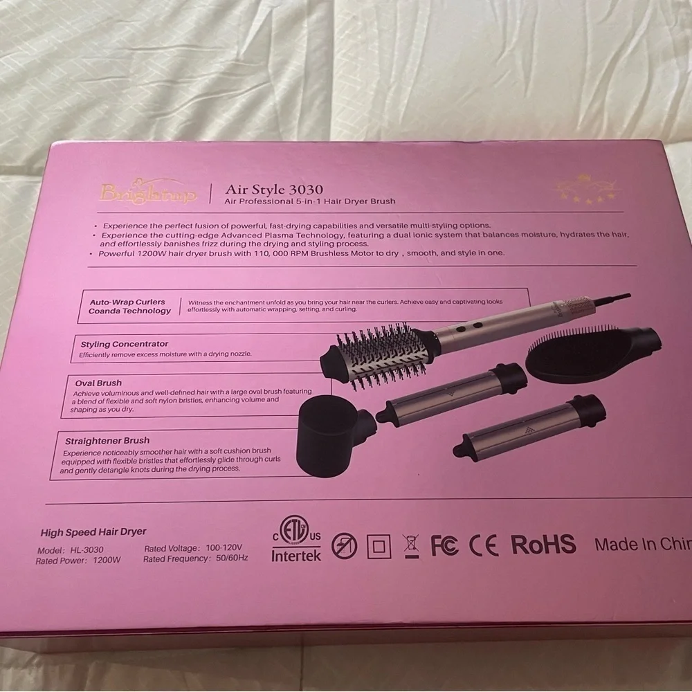 Brightup Air Style- 5 in 1 professional multifunctional hair dryer styler​​​​​​​